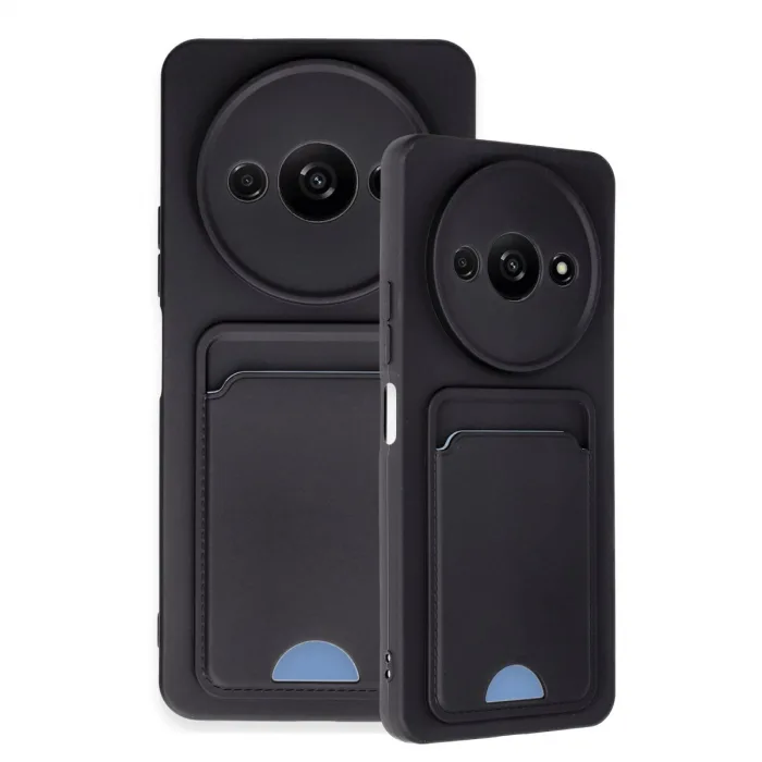 Xiaomi Redmi A3 4g Kılıf Kelvin Kartvizitli Silikon - Siyah