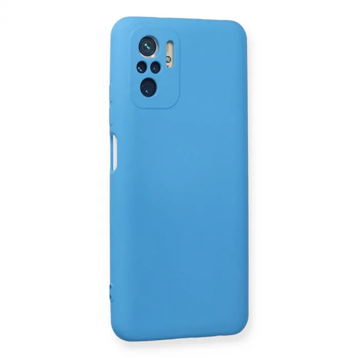 Xiaomi Redmi Note 10 Kılıf Nano İçi Kadife Silikon - Mavi