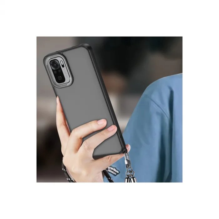 Xiaomi Redmi Note 10 Pro Kılıf Elegant Kapak - Pudra