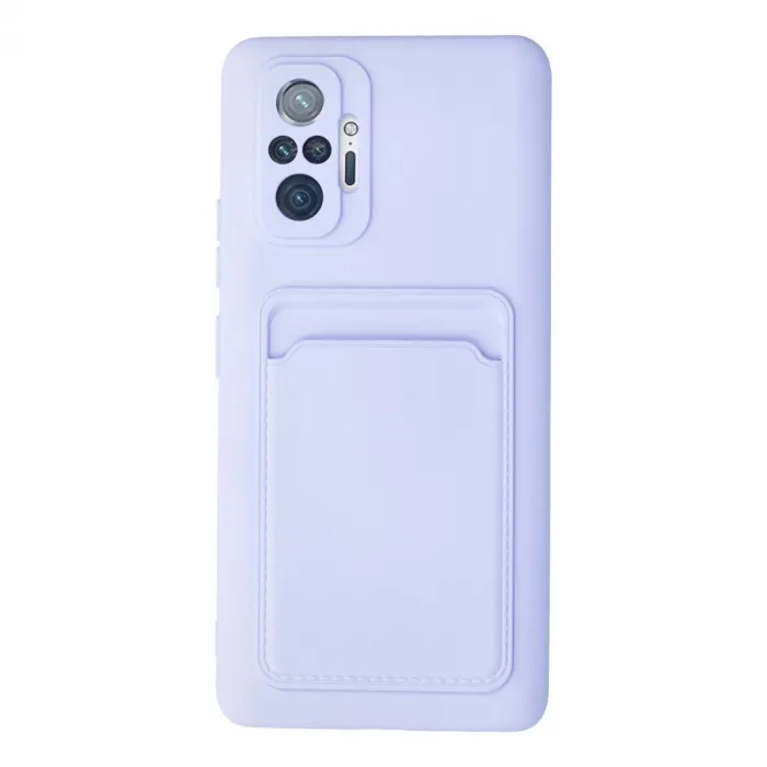 Xiaomi Redmi Note 10 Pro Kılıf Kelvin Kartvizitli Silikon - Lila