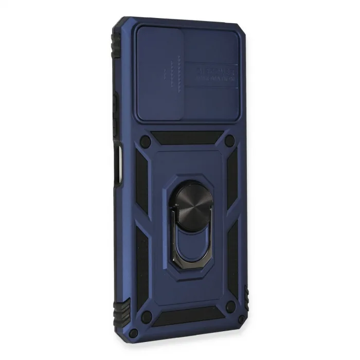 Xiaomi Redmi Note 10 Pro Kılıf Pars Lens Yüzüklü Silikon - Lacivert