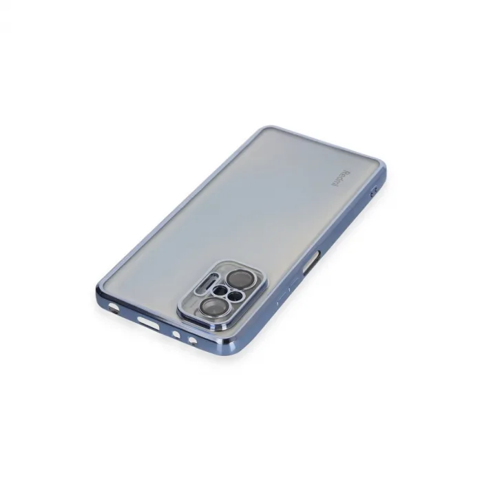 Xiaomi Redmi Note 10 Pro Kılıf Razer Lensli Silikon - Açık Mavi