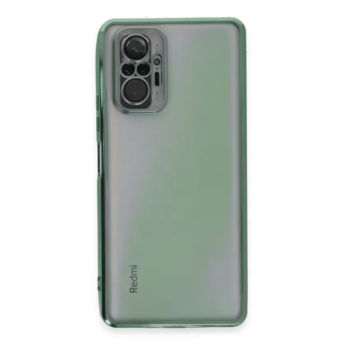 Xiaomi Redmi Note 10 Pro Kılıf Razer Lensli Silikon - Yeşil