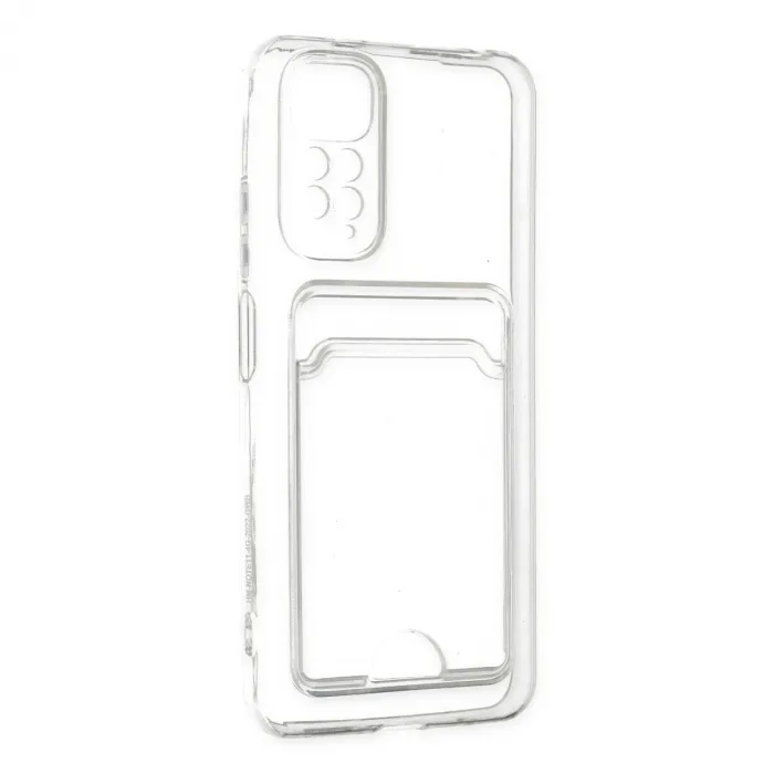 Xiaomi Redmi Note 11 Kılıf Kart Şeffaf Silikon - Şeffaf