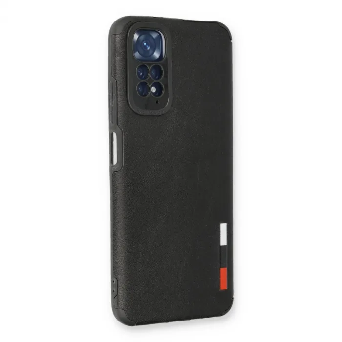 Xiaomi Redmi Note 11 Kılıf Loop Deri Silikon - Siyah