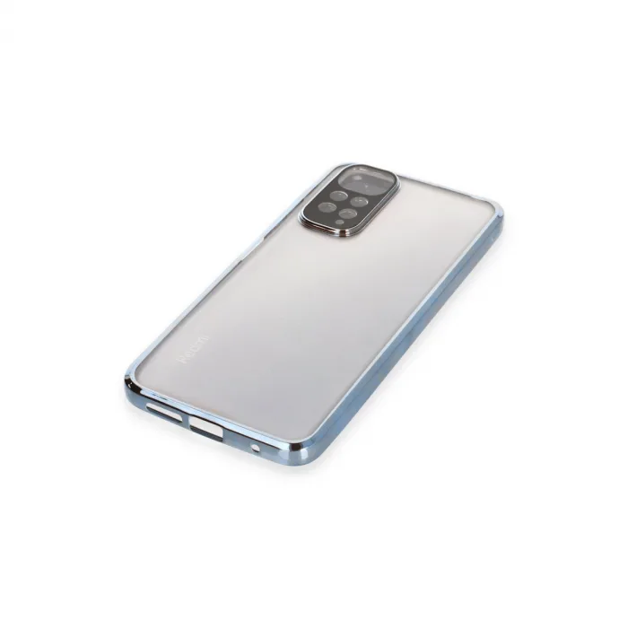 Xiaomi Redmi Note 11 Kılıf Razer Lensli Silikon - Açık Mavi