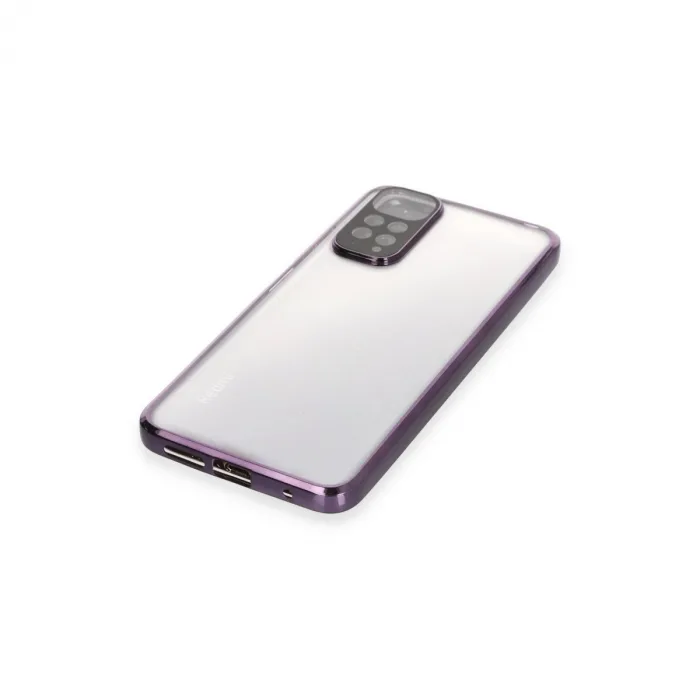 Xiaomi Redmi Note 11 Kılıf Razer Lensli Silikon - Mor