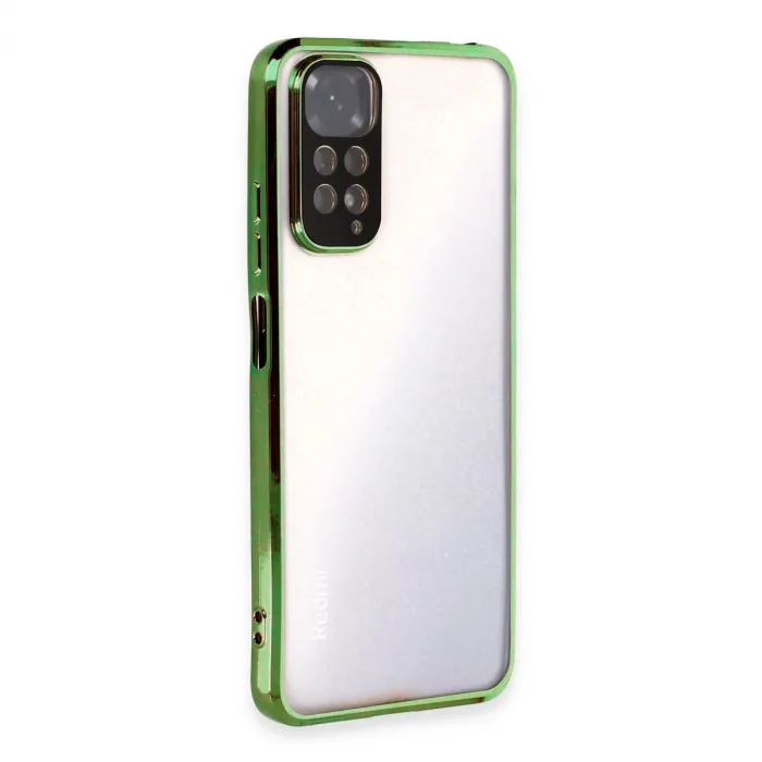 Xiaomi Redmi Note 11 Kılıf Razer Lensli Silikon - Yeşil