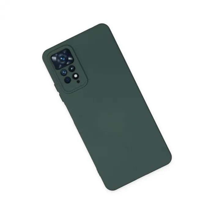 Xiaomi Redmi Note 11 Pro Kılıf Nano İçi Kadife Silikon - Koyu Yeşil