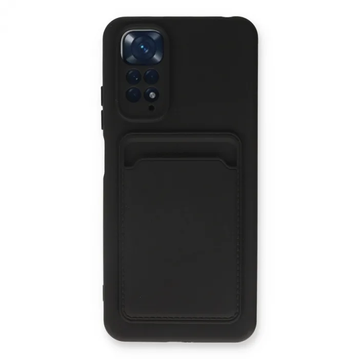 Xiaomi Redmi Note 11s Kılıf Kelvin Kartvizitli Silikon - Siyah