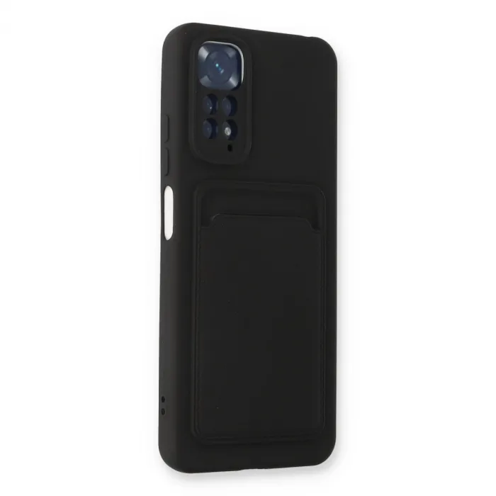 Xiaomi Redmi Note 11s Kılıf Kelvin Kartvizitli Silikon - Siyah
