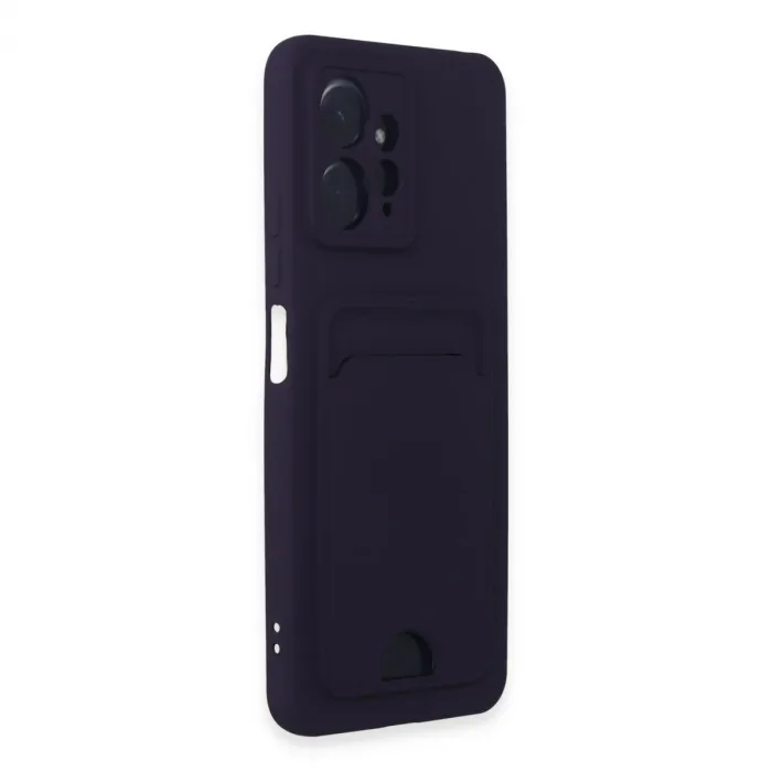 Xiaomi Redmi Note 12 4g Kılıf Kelvin Kartvizitli Silikon - Derin Mor
