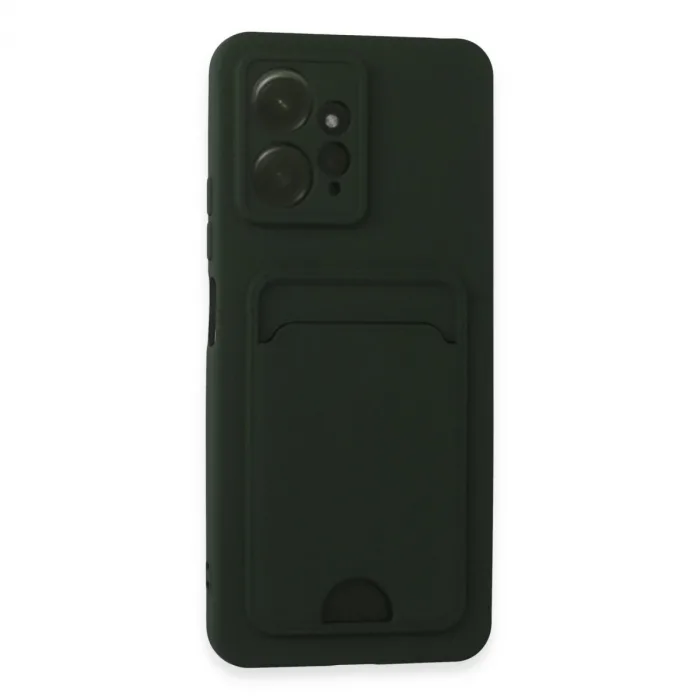 Xiaomi Redmi Note 12 4g Kılıf Kelvin Kartvizitli Silikon - Koyu Yeşil