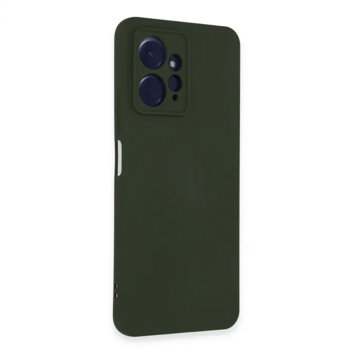 Xiaomi Redmi Note 12 4g Kılıf Nano İçi Kadife Silikon - Koyu Yeşil