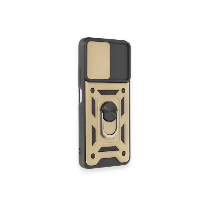 Xiaomi Redmi Note 12 4g Kılıf Pars Lens Yüzüklü Silikon - Gold