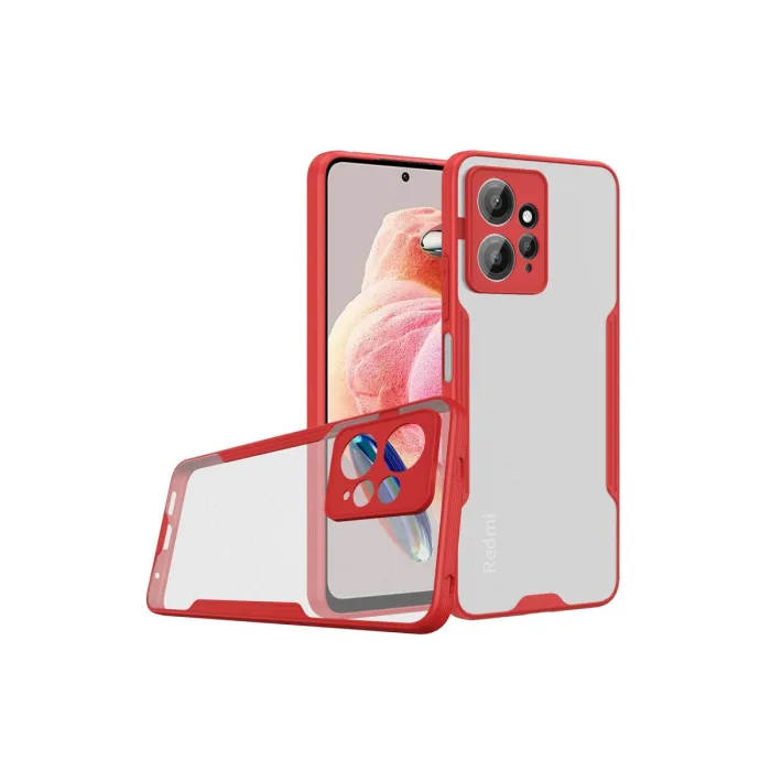 Xiaomi Redmi Note 12 4g Kılıf Platin Silikon - Kırmızı