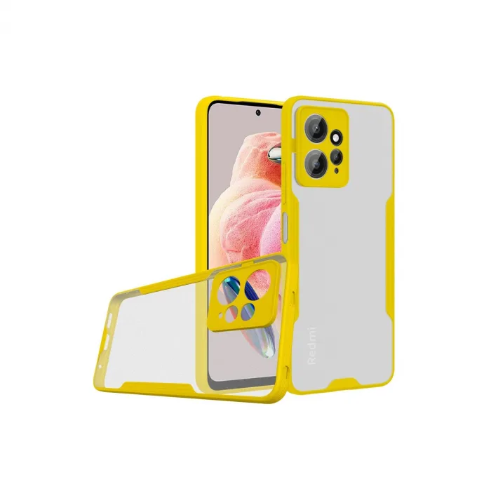 Xiaomi Redmi Note 12 4g Kılıf Platin Silikon - Sarı