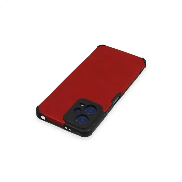 Xiaomi Redmi Note 12 5g Kılıf Loop Deri Silikon - Kırmızı