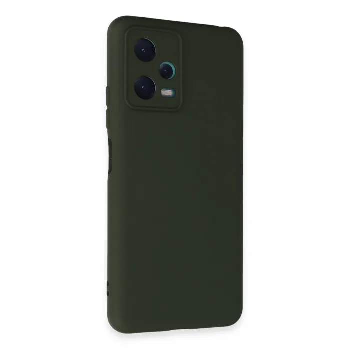 Xiaomi Redmi Note 12 5g Kılıf Nano İçi Kadife Silikon - Koyu Yeşil