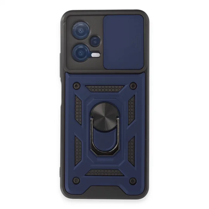 Xiaomi Redmi Note 12 5g Kılıf Pars Lens Yüzüklü Silikon - Lacivert