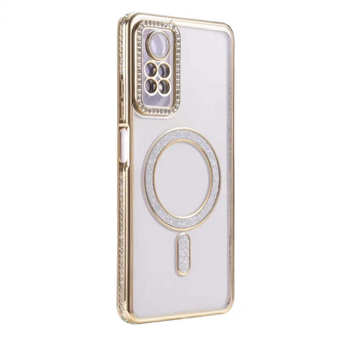 Xiaomi Redmi Note 12 Pro 4g Joke Simli Magneticsafe Kılıf - Gold