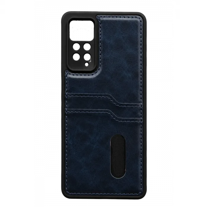 Xiaomi Redmi Note 12 Pro 4g Kılıf Sara Kartvizitli Deri Kılıf - Lacivert