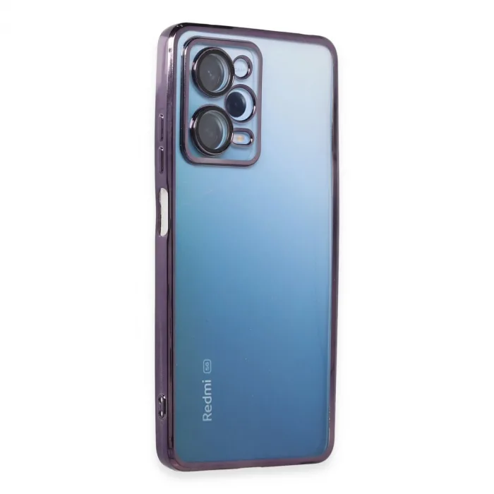 Xiaomi Redmi Note 12 Pro 5G Kılıf Razer Lensli Silikon - Mor