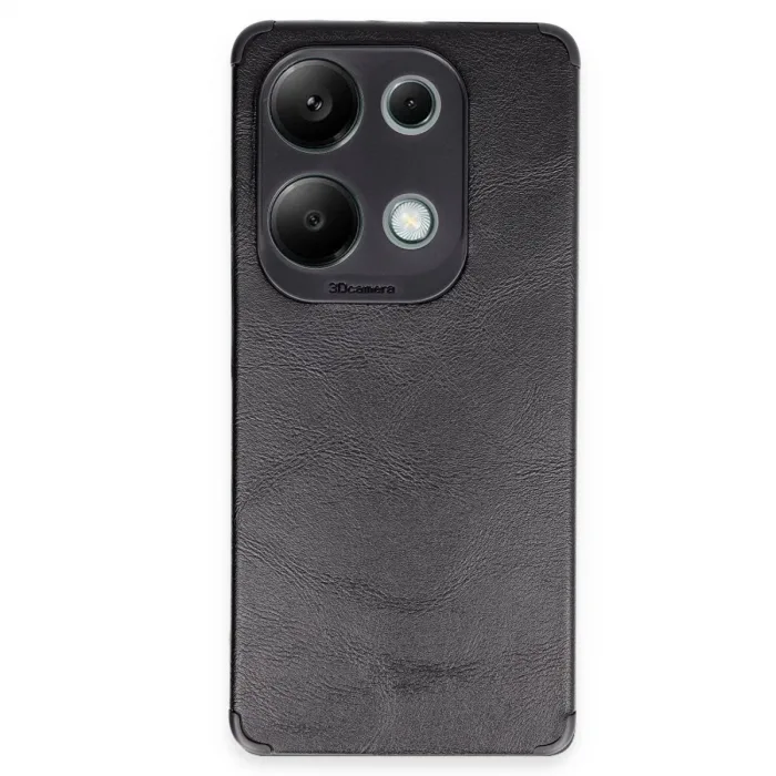 Xiaomi Redmi Note 13 4g Kılıf Loop Deri Silikon - Siyah