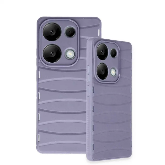 Xiaomi Redmi Note 13 Pro 4g Kılıf Bibercas Silikon Kapak - Lila