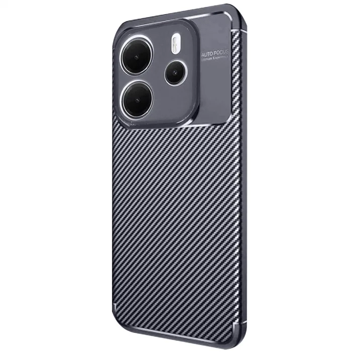 Xiaomi Redmi Note 14 4g Kılıf Auto Focus Karbon Kapak - Lacivert