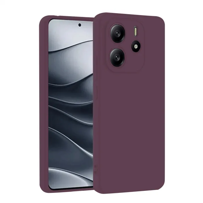 Xiaomi Redmi Note 14 4g Kılıf First Silikon - Mürdüm