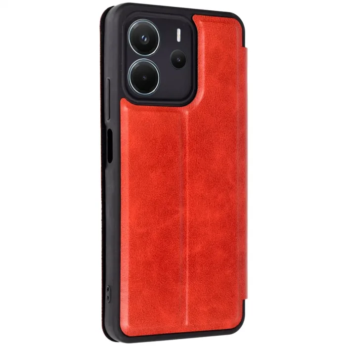 Xiaomi Redmi Note 14 4g Kılıf Flip Cover - Kırmızı