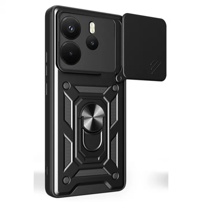 Xiaomi Redmi Note 14 4g Pars Lens Yüzüklü Silikon - Siyah