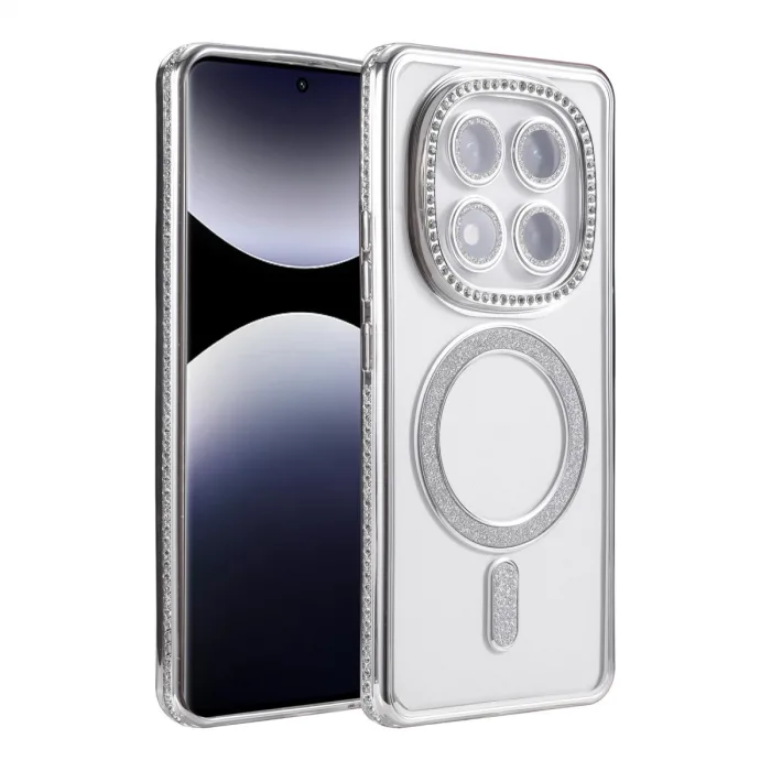 Xiaomi Redmi Note 14 Pro 4g Joke Simli Magneticsafe Kılıf - Gümüş