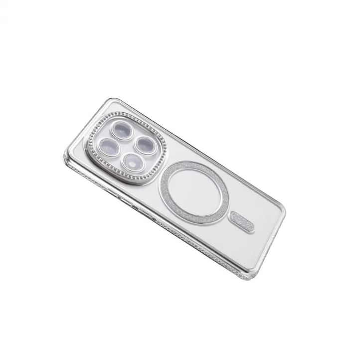 Xiaomi Redmi Note 14 Pro 4g Joke Simli Magneticsafe Kılıf - Gümüş