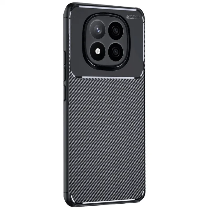 Xiaomi Redmi Note 14 Pro Plus Kılıf Auto Focus Karbon Kapak - Siyah