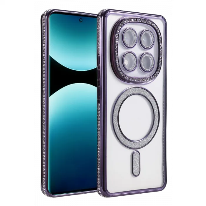 Xiaomi Redmi Note 15 4g Joke Simli Magneticsafe Kılıf - Derin Mor