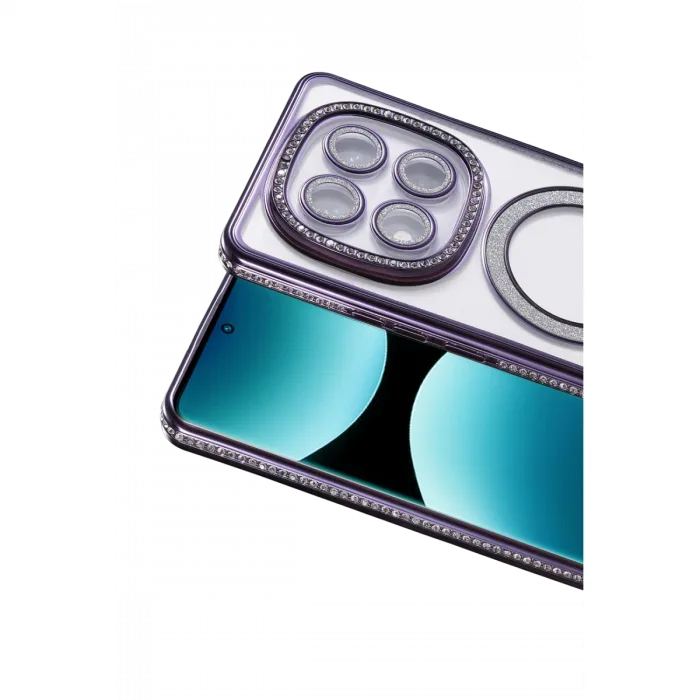 Xiaomi Redmi Note 15 4g Joke Simli Magneticsafe Kılıf - Derin Mor