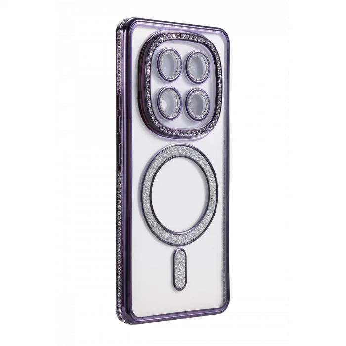 Xiaomi Redmi Note 15 4g Joke Simli Magneticsafe Kılıf - Derin Mor
