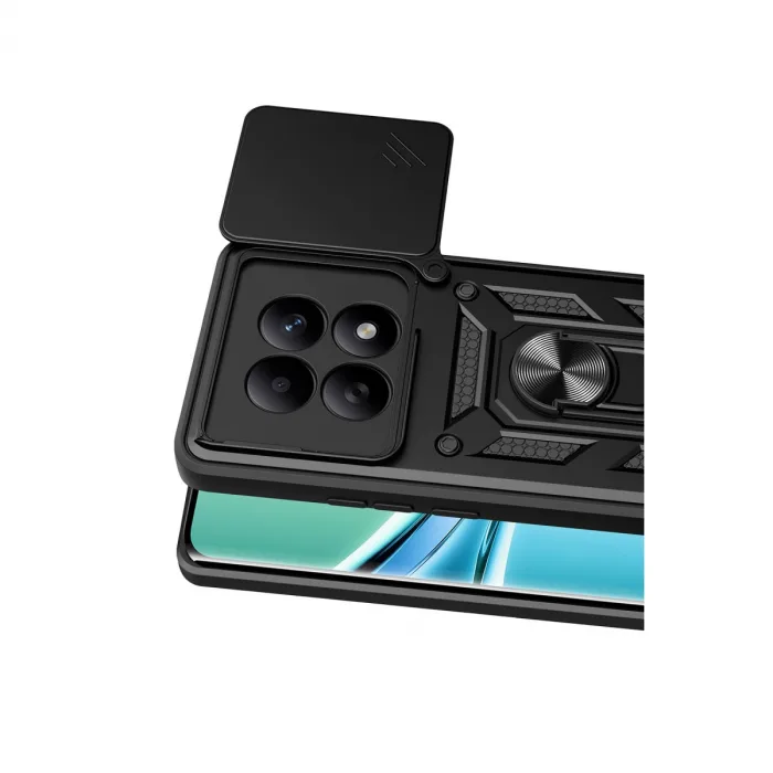 Xiaomi Redmi Note 15 4g Pars Lens Yüzüklü Silikon - Siyah