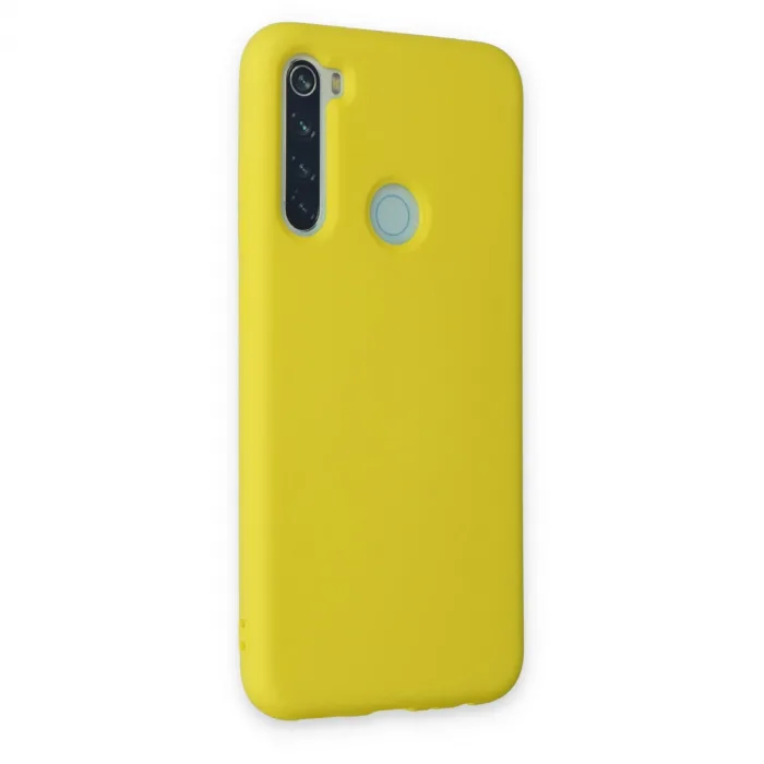Xiaomi Redmi Note 8 Kılıf Nano İçi Kadife Silikon - Sarı