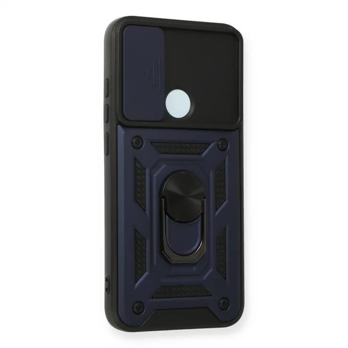 Xiaomi Redmi Note 8 Kılıf Pars Lens Yüzüklü Silikon - Lacivert