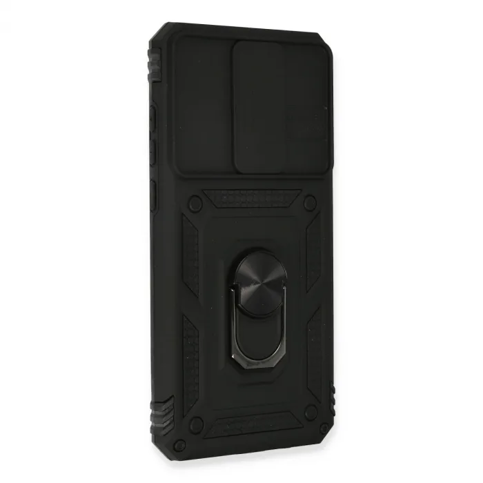 Xiaomi Redmi Note 8 Pro Kılıf Pars Lens Yüzüklü Silikon - Siyah