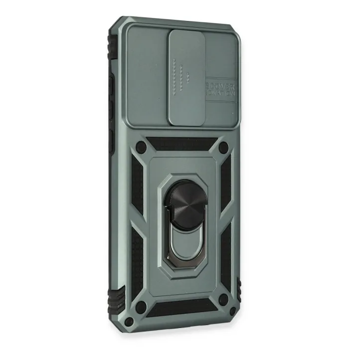 Xiaomi Redmi Note 8 Pro Kılıf Pars Lens Yüzüklü Silikon - Yeşil