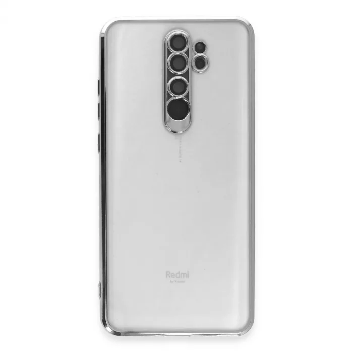Xiaomi Redmi Note 8 Pro Kılıf Razer Lensli Silikon - Gümüş