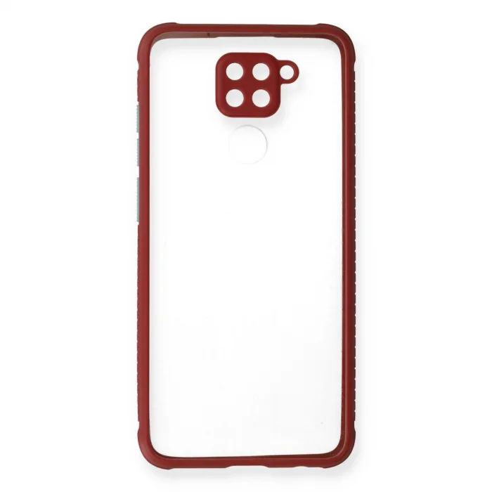 Xiaomi Redmi Note 9 Kılıf Miami Şeffaf Silikon - Fuşya