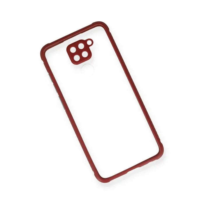 Xiaomi Redmi Note 9 Kılıf Miami Şeffaf Silikon - Fuşya