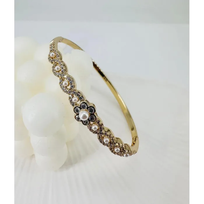 Zirkon Taşlı Pirinç  Xuping Bileklik 5.8 Mm - Kbl0206