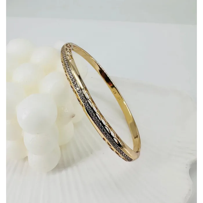 Zirkon Taşlı Pirinç  Xuping Bileklik 5.6 Mm - Kbl0204