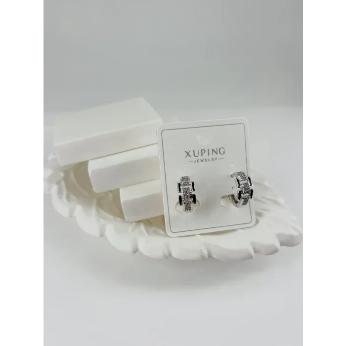 Rodyum Zirkon Taşlı Pirinç Zirkon Küpe - Kp00315